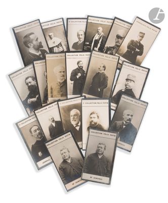 several old black and white photographs of men in suits and ties