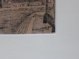 a picture of a drawing of a street in a city