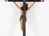 jesus on the cross on a white background photo