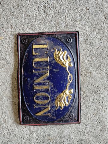 Plaque Ancienne en Tôle non émaillée « L’UNION » Plaque ancienne ...