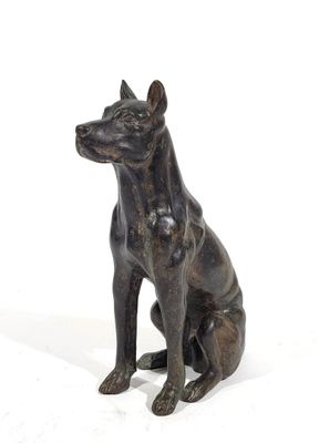 ECOLE DU XXe siècle "Doberman assis"