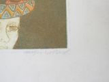 a picture of a picture of a woman with a hat on
