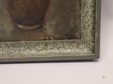 a picture of a painting of a vase of flowers