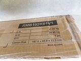 a box with a label on it sitting on a table
