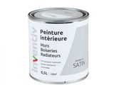 boîte de peinture satinée avec un fond blanc et un fond blanc