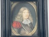 portrait d'un homme vêtu d'un manteau noir et d'une cape rouge