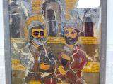 an image of a picture of two people with masks on