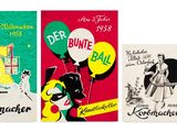 Plusieurs cartes de Noël anciennes différentes sont présentées sur un fond blanc