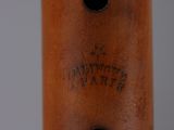 a close up of a baseball bat with a logo on it