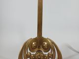 pair of antique brass candlesticks with floral designs