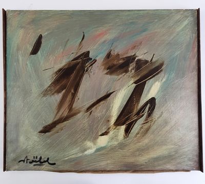 Edgar STOEBEL (1909-2001) : "Composition abstraite (Figurasynthèse)" H - Photo 1