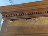 a close up of a piece of wood with a hole in it