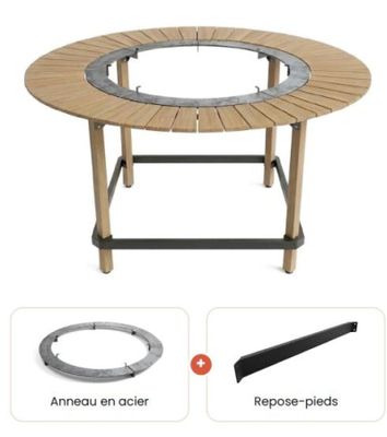 an image of a table with a circular table top and a circular table top