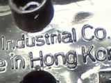 a close up of a sign on a metal object