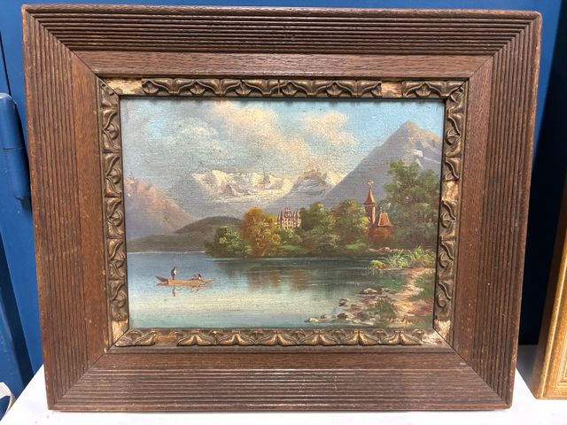« Paysage de montagne ». Huile sur toile. Signée H ROUX en bas à ...