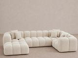 an image of a white couch with pillows on top of it