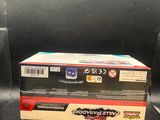 a close up of a box on a stand on a black surface