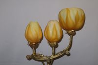 Lampe TIP GALLE-MAJORELLE (d'après) grande lampe à 3 tulipes… (photo 2)