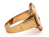 an image of a gold ring with a stone in the center