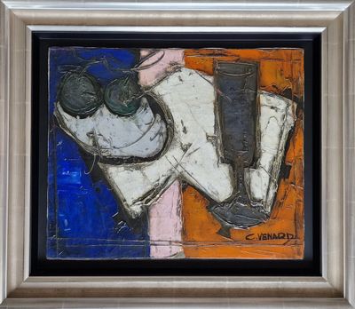 an image of a painting of a man laying on his stomach