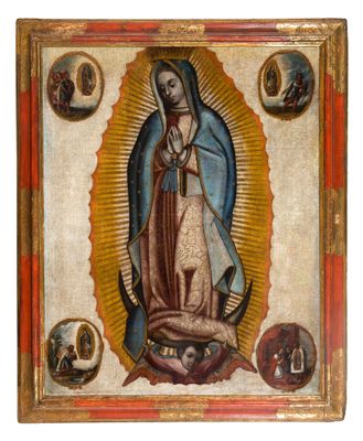 an image of a painting of the virgin of guadalupe