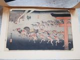 a picture of a picture of a horse race being carried by a man