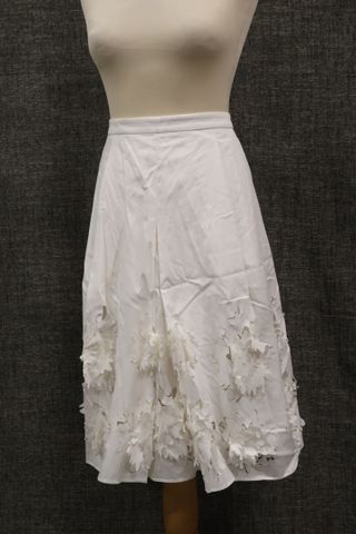 Philosophy di Alberta Ferretti - Jupe en coton blanc cassé doublé...
