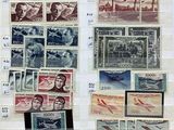 several different types of stamps are displayed on a sheet of paper