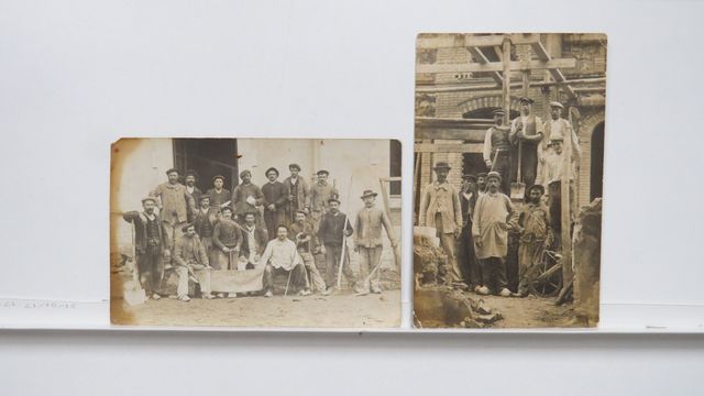 Maçons Creusois : Lot de 2 cartes-photos. 1 avec gros défauts (ca...