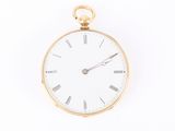 pocket watch with roman numerals on a white background