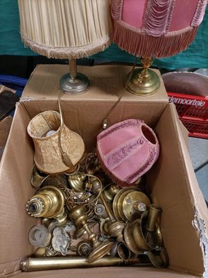 a box full of assorted items sitting on a table