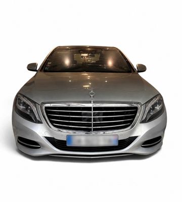 the front view of a silver mercedes s - class car on a white background