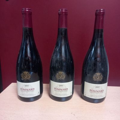 3 Bouteilles POMMARD 2007 château de Pommard ( niveau bon -p…