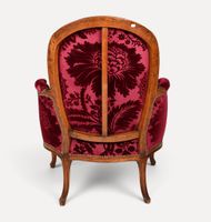 Bergère en bois mouluré et sculpté, reposant sur des pieds c… (photo 5)