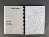 a book with a drawing of a woman on it