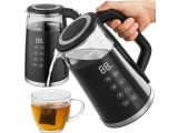 an image of a person pouring tea into a glass teapot