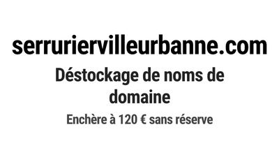 Nom de domaine serruriervilleurbanne.