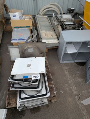 a lot of items that are sitting on a pallet