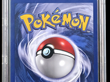 pokemon new world game card in plastic case on a black background