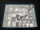 a box that has a bunch of glass items inside of it