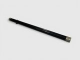 a close up of a pen on a white surface with a white background