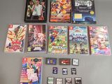a lot of video games and games on the table