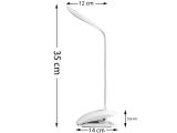 an image of a white desk lamp with a white base and a white base