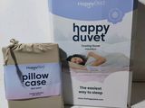 happy bed pillow case with pillow and pillow bag