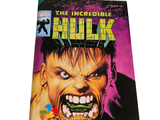 the incredible hulk comic book on a white background with a purple background