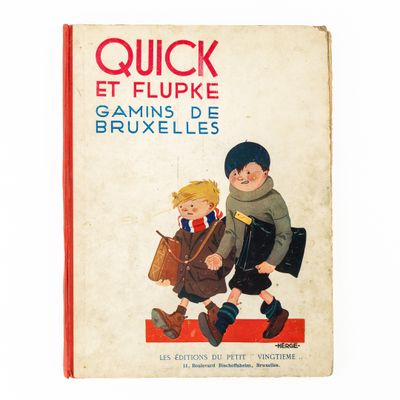 un vieux livre pour enfants avec l'image d'un garçon et d'une fille