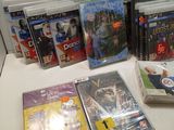 a lot of video games on the table together