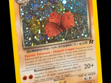 a close up of a pokemon card on a black background