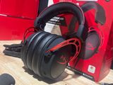 a close up of a pair of headphones sitting on top of a table