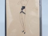 an image of a drawing of a woman in a lingerie